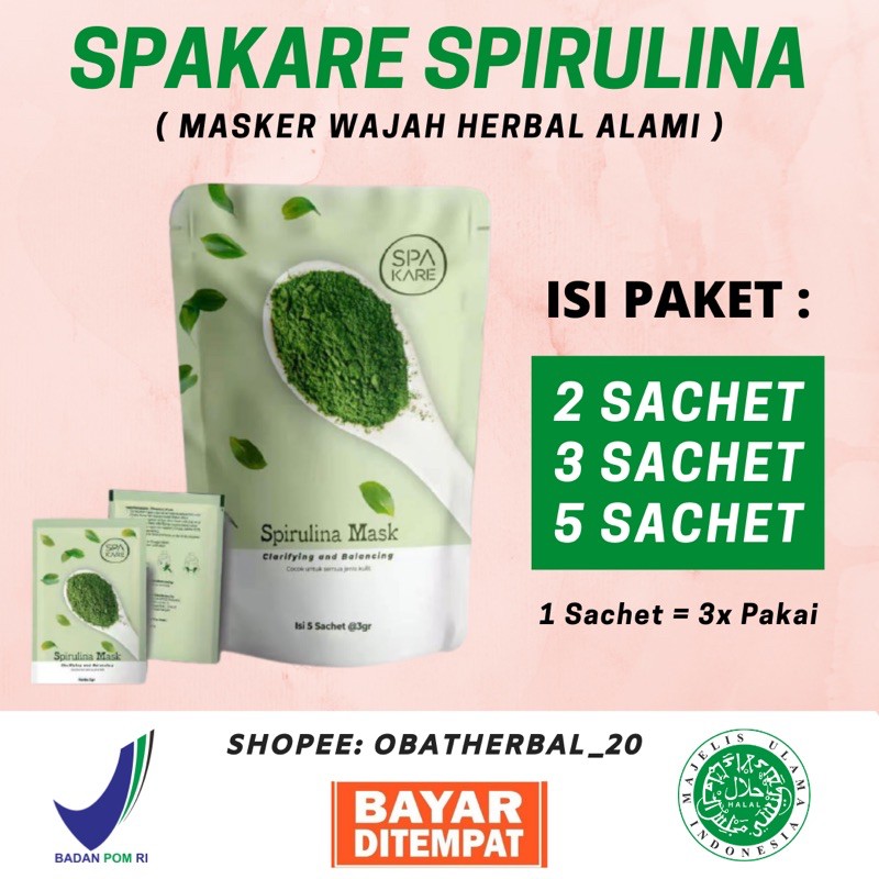 Spakare Spirulina Mask Tiens Indonesia Masker Wajah Spirulina New Produk