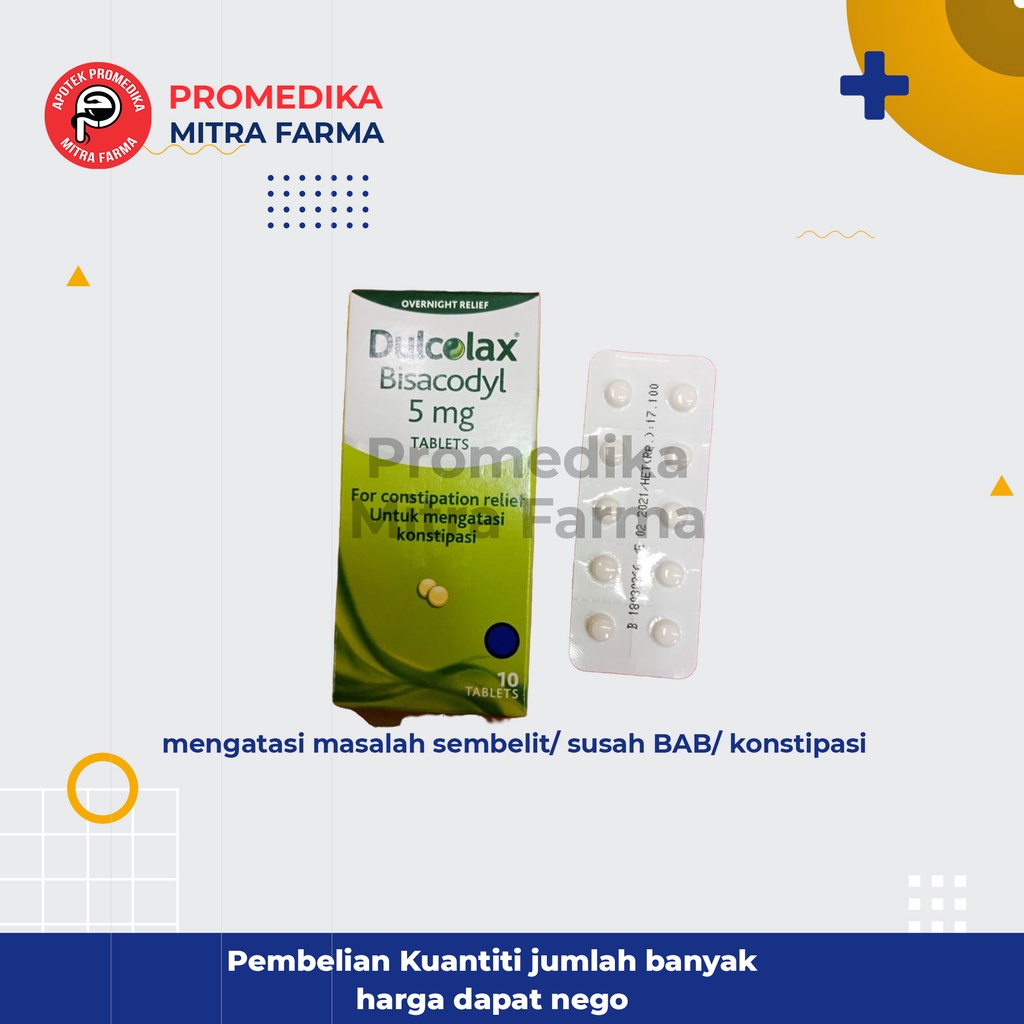 Dulcolax  10 Tablet 5 mg  / Strip / Obat Sembelit / Susah BAB