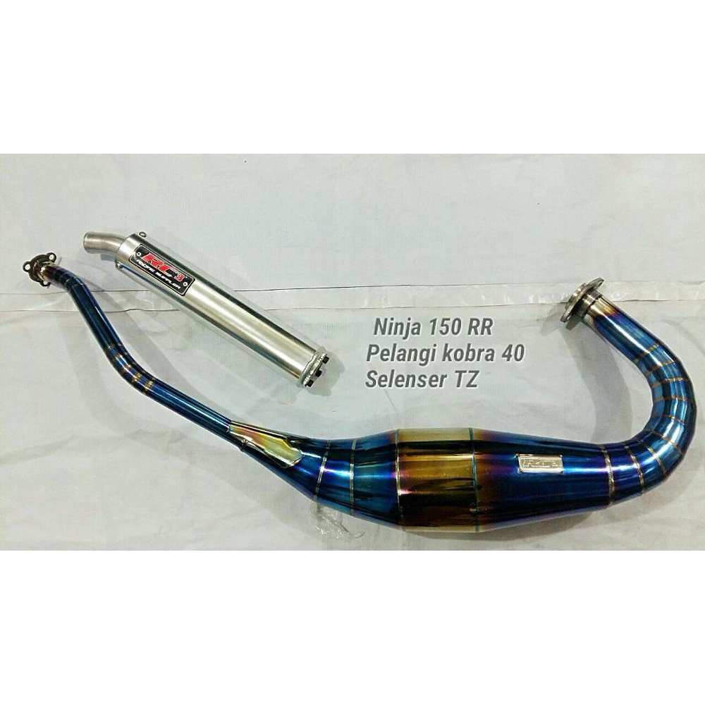 Knalpot Cobra Ninja 150 RR 40 RC3 Stainless Rainbow Pelangi Silencer