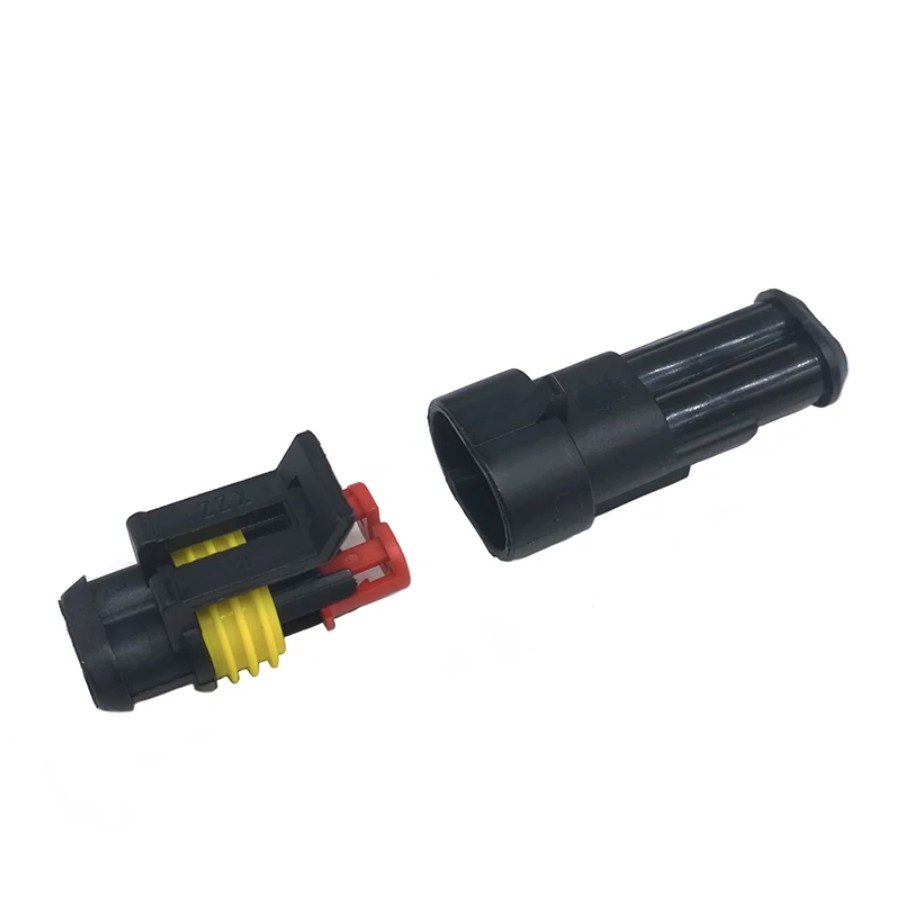 Socket Waterproof 2p Mobil Motor Lampu HID Soket Anti Air 2 pin konektor