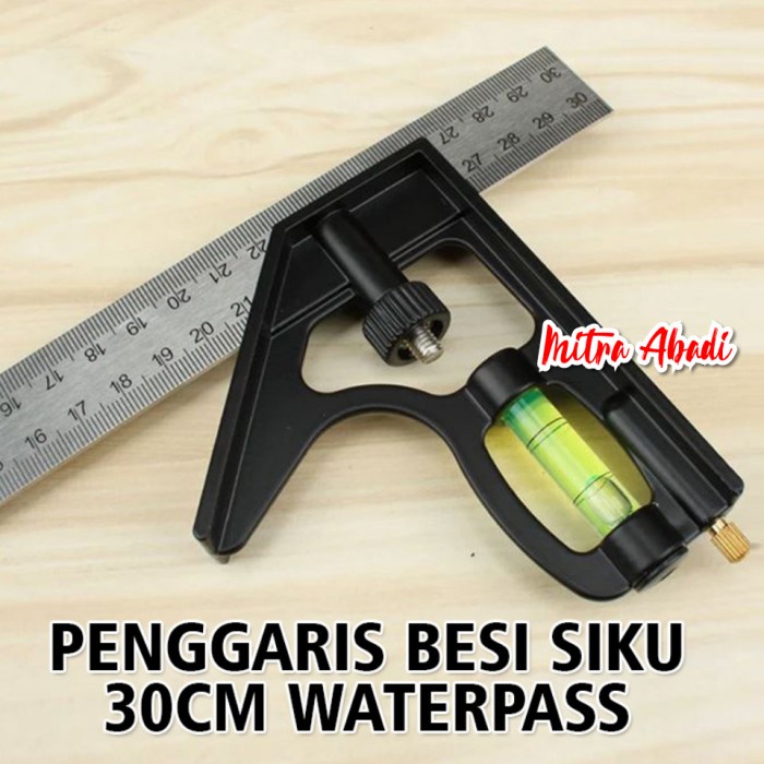 

Penggaris Besi Sudut / Penggaris Besi Siku Meter WATERPASS 30 cm