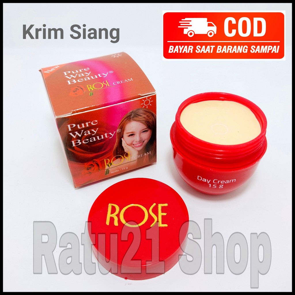 Cream Pelembab Pure Way Beauty Rose Krim Siang Hari