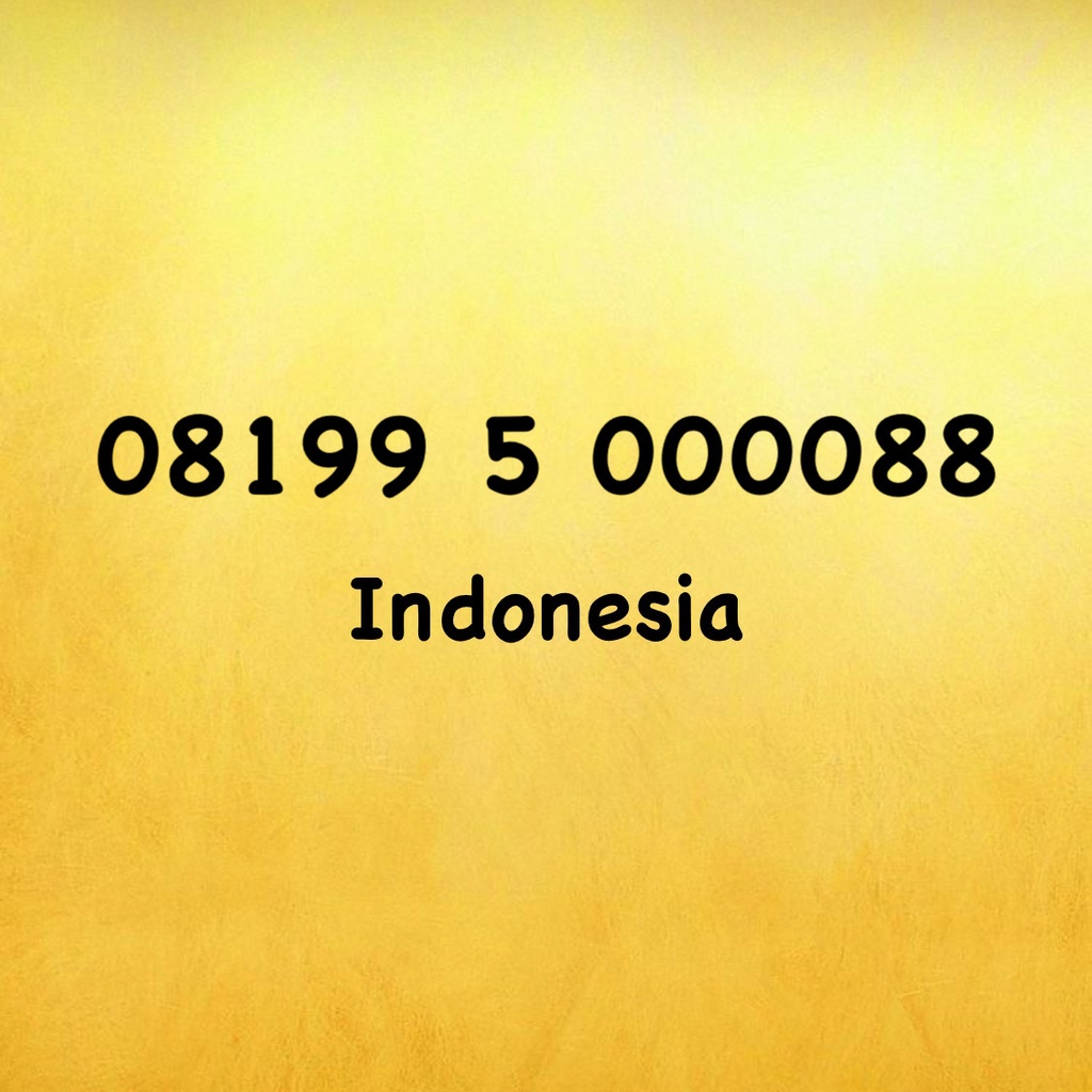Nomor Cantik XL Bebas Triple AA - 088 - 0088 - 00088 - 08199 5 000088