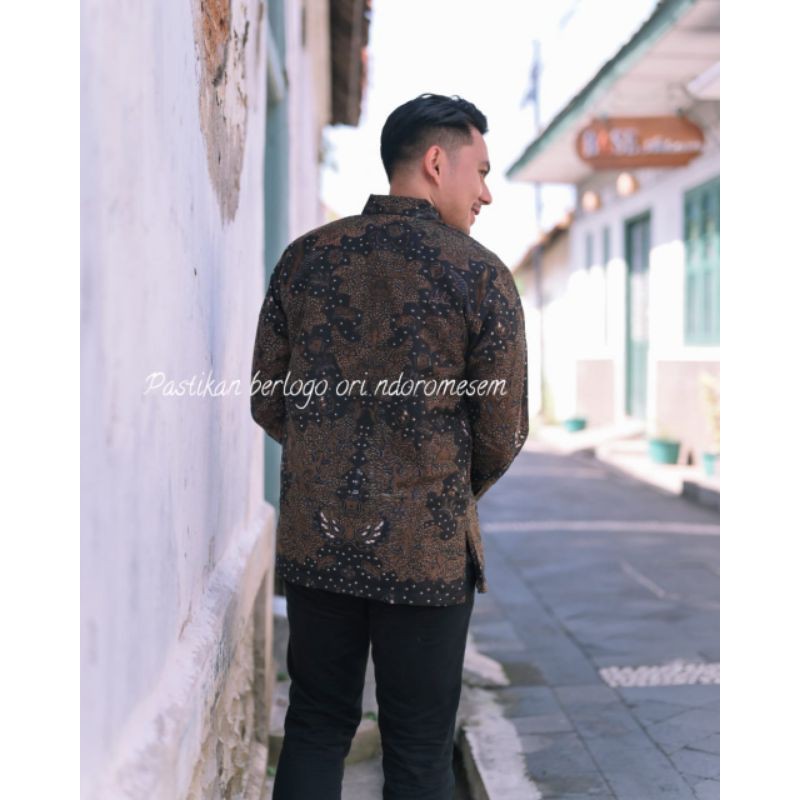 Kemeja Batik PREMIUM TERBARU Lengan Panjang Batik Full Furing Bahan Katun Premium Prabu E312