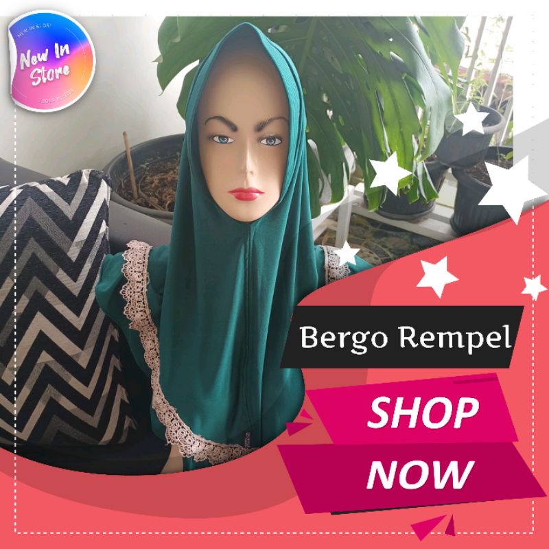HIJAB_BERGO_JILBAB INSTAN_KERUDUNG REMPEL_KERUDUNG DEWASA_JILBAB WANITA_BERGO REMPEL