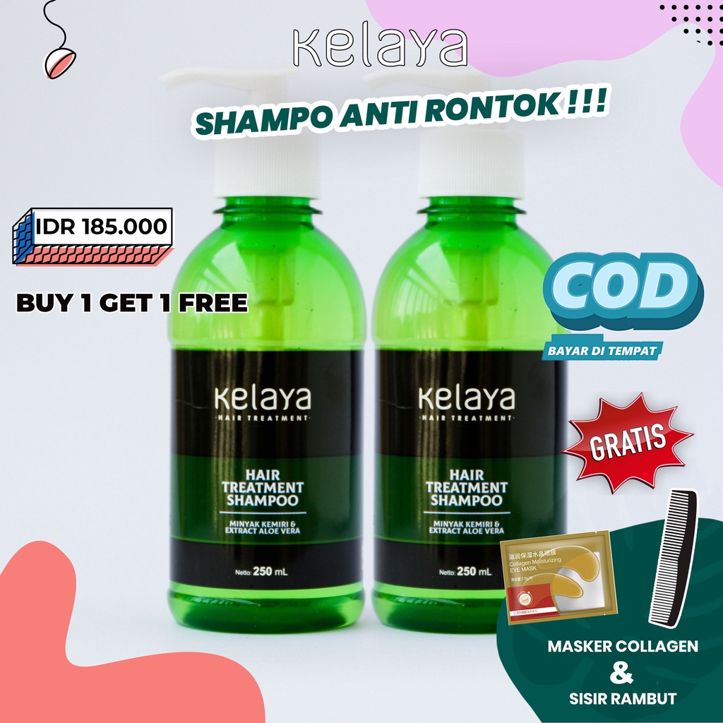 KELAYA PAKET HAIR TREATMENT SHAMPOO RAMBUT ANTI RONTOK