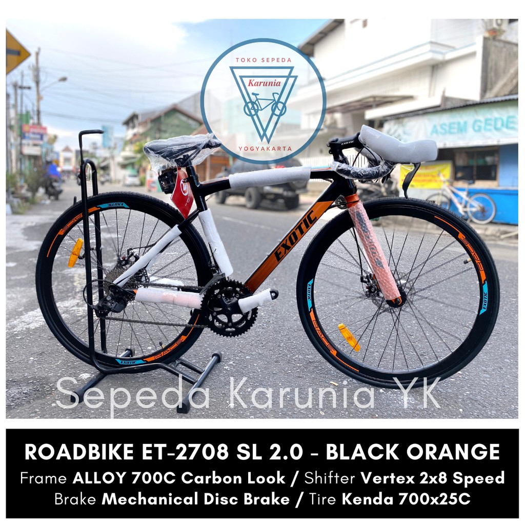 Sepeda Balap Roadbike 700c EXOTIC ET 2708 SL 2.0 | RB Alloy Carbon Look