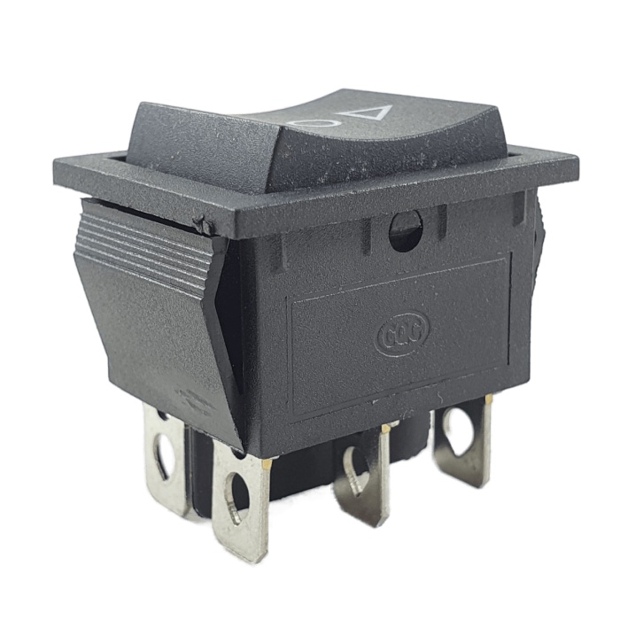 Saklar Spring Return 6 pin On Off On Tombol Rocker 3 Posisi KCD4 Power Switch 6pin