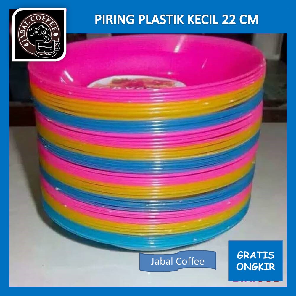 Piring Makan Plastik Warna / Piring Plastik Kecil Diameter 22 Cm