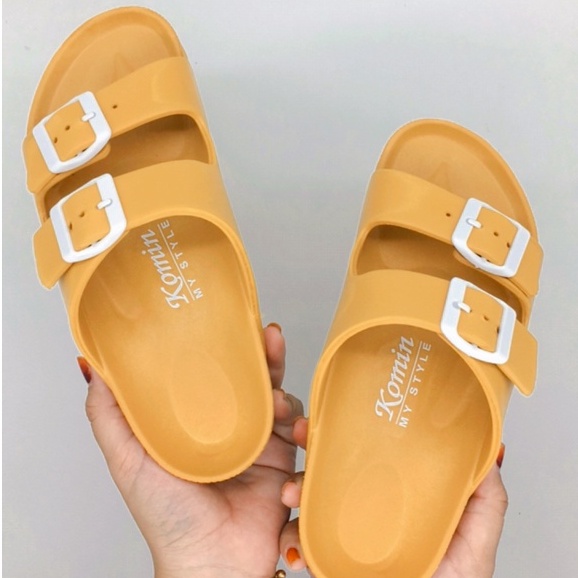KOMIN Sandal Slop Wanita Sendal Wanita Musim Panas Antislip Sandal Bersantai Sandal Outdoor Sandal Slip On Phylon Strap 2 SZIE 36-40