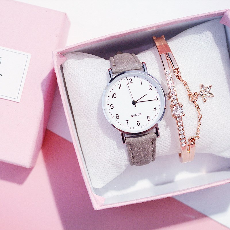 Jam Tangan Wanita A0122 Versi Korea Jam Tangan Kuarsa Vintage
