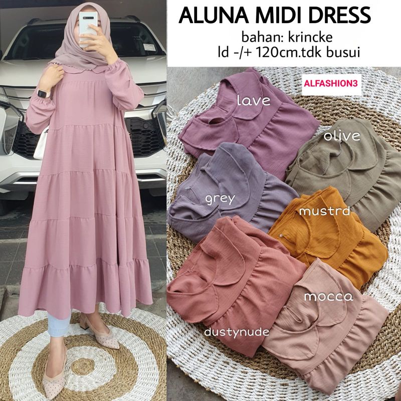 ALUNA MIDI DRESS