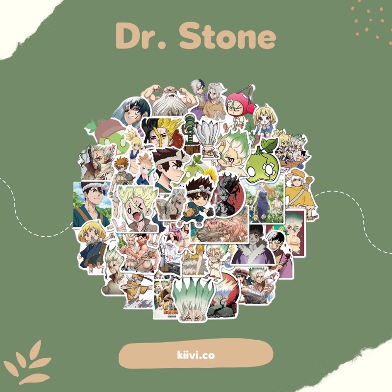 Dr Stone Sticker set/Stiker untuk Laptop,Case,Hp,Scrapbook DIY