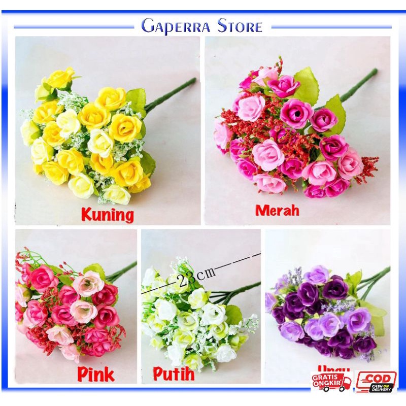 BUNGA PLASTIK MAWAR HIAS ARTIFICIAL BACKDROP/HIAS MAHAR & HANTARAN