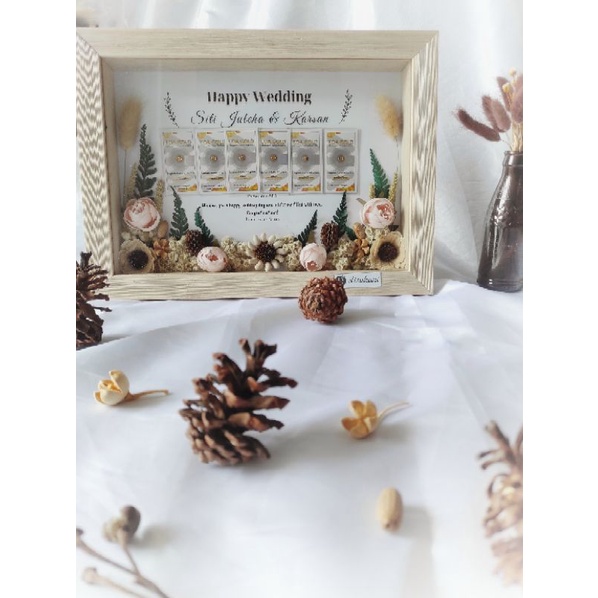 Rustic Frame 3D Hadiah Nikah Kekinian