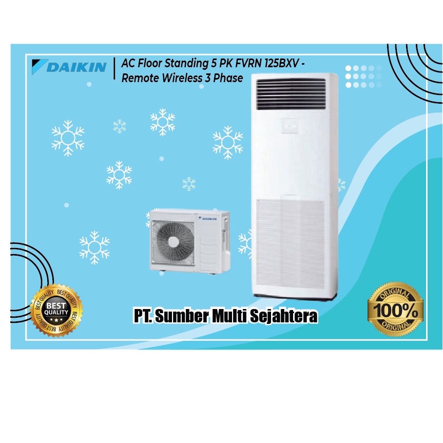 AC Daikin Floor Standing 5 PK FVRN 125BXV - Remote Wireless 3 Phase
