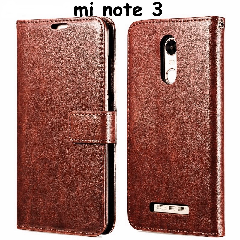 FOR XIAOMI REDMI NOTE 3/PRO FLIP WALLET RETRO LEATHER BROWN CASE COVER