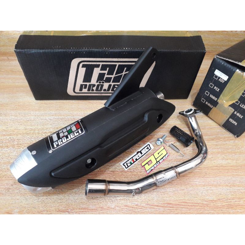 KNALPOT TZM PROJECT STD NON SS FULL PACKAGE UNTUK BEAT DELUXE SCOOPY 2021