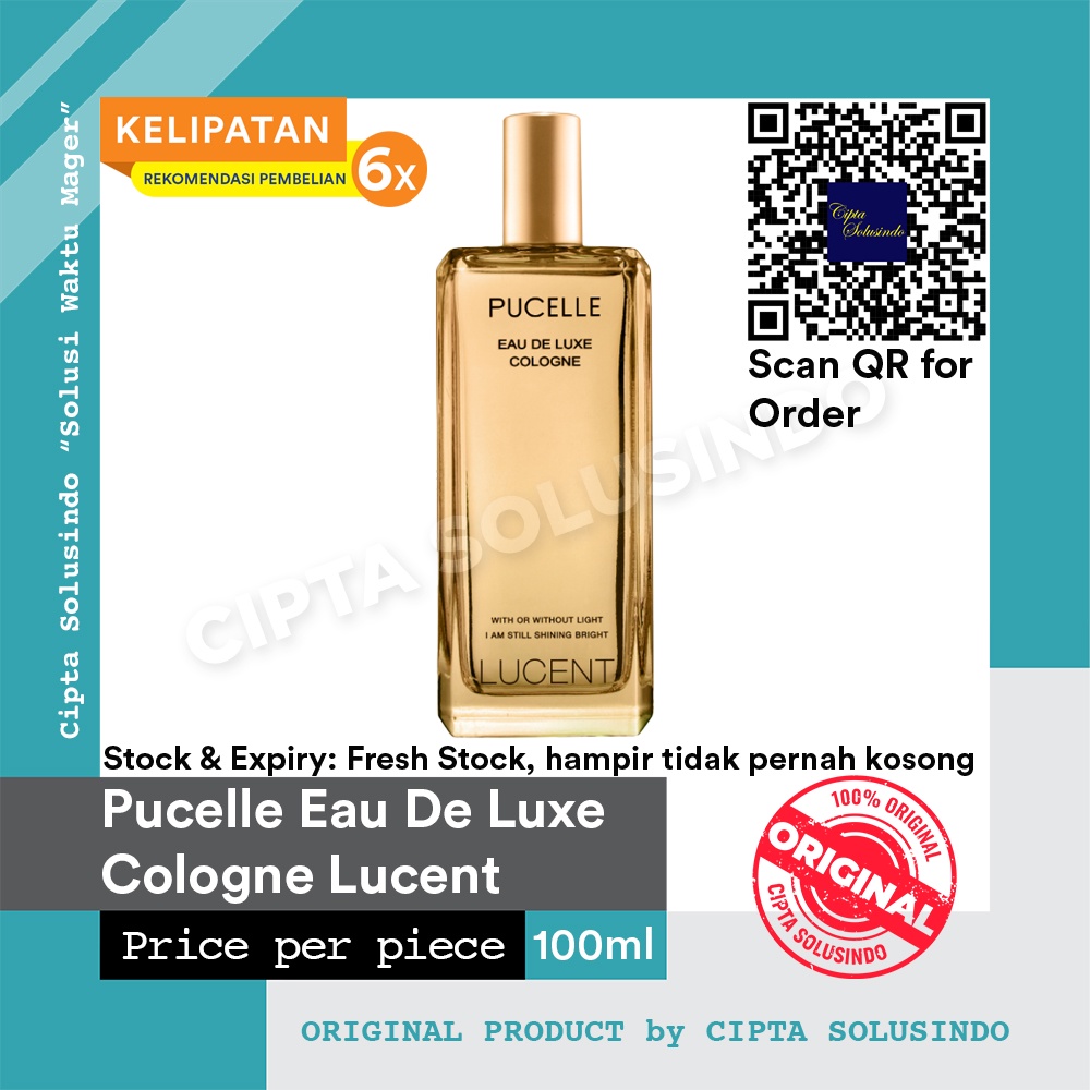 Parfum Minyak Wangi Pucelle Eau De Luxe Cologne Lucent Beling 100ml