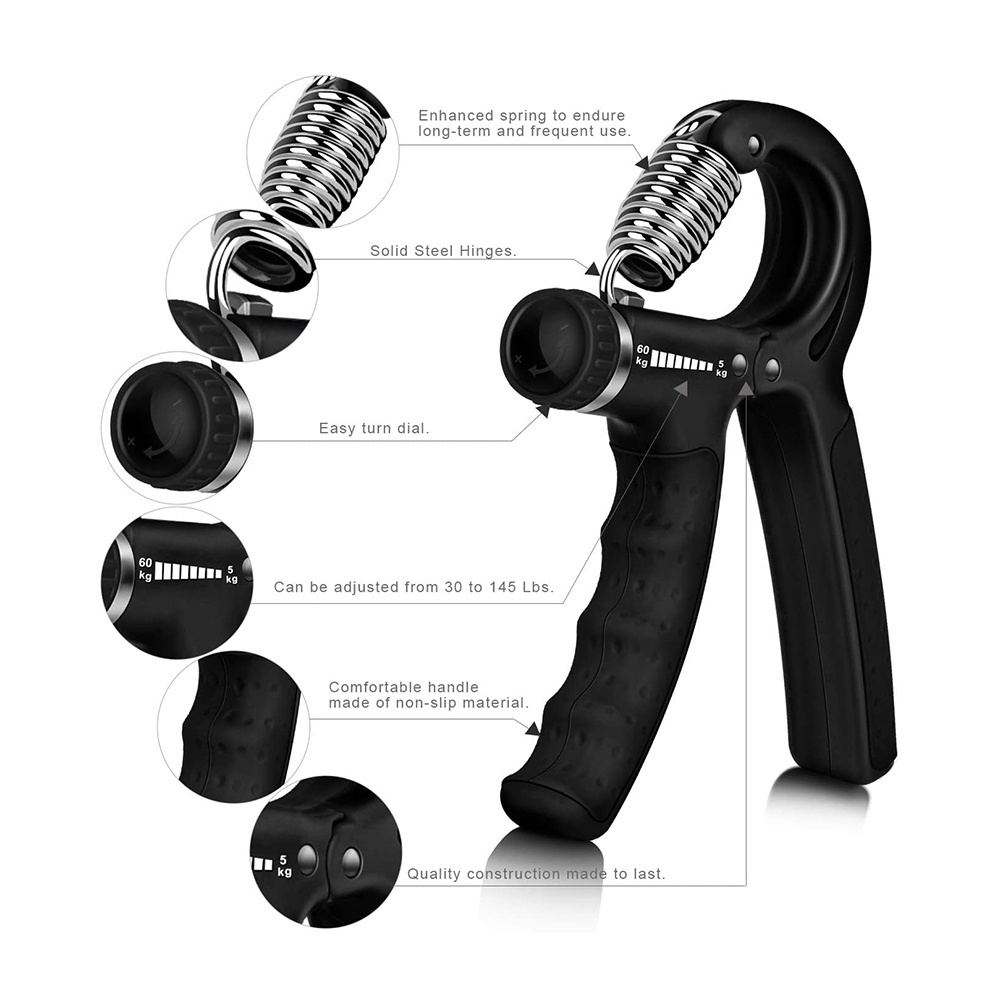 Hand Grip 5-60 Kg Adjustable Alat Latihan Otot Tangan