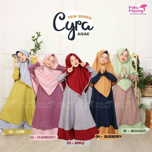 GAMIS ANAK CYRA SERIES PAKU PAYUNG 4-13TH ORIGINAL