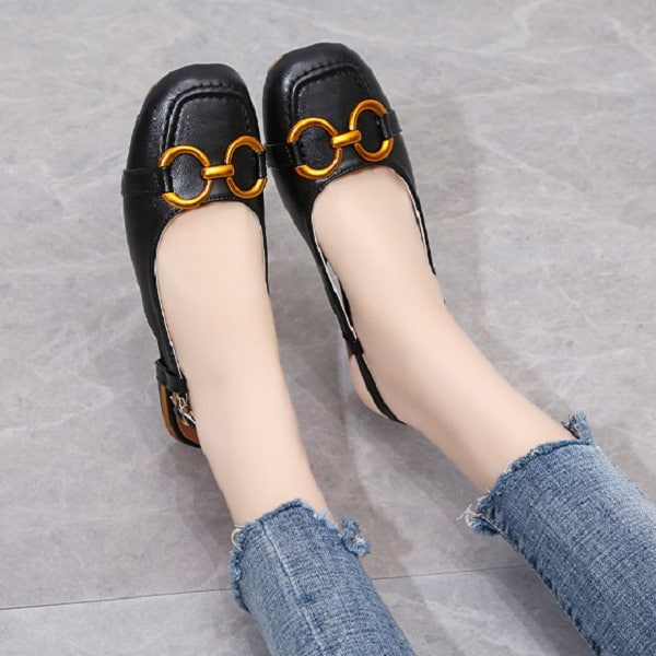 RYX - Strapless Chains Sepatu Loafer Wanita Fashion Casual - Ori Import