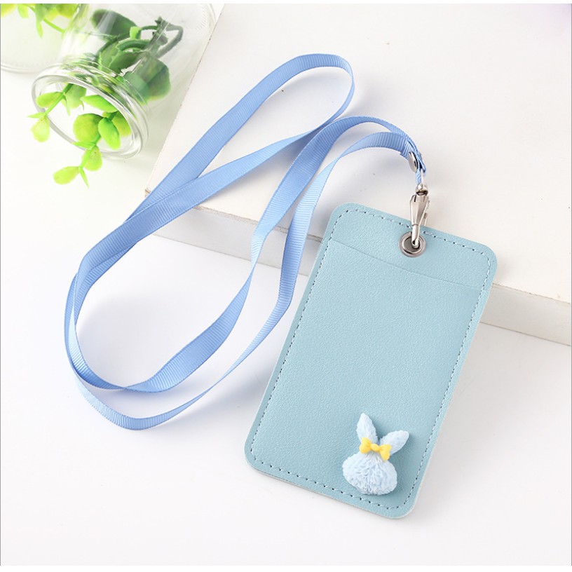 Tempat kartu eksklusif / ID card / Tag holder Dengan tali strap