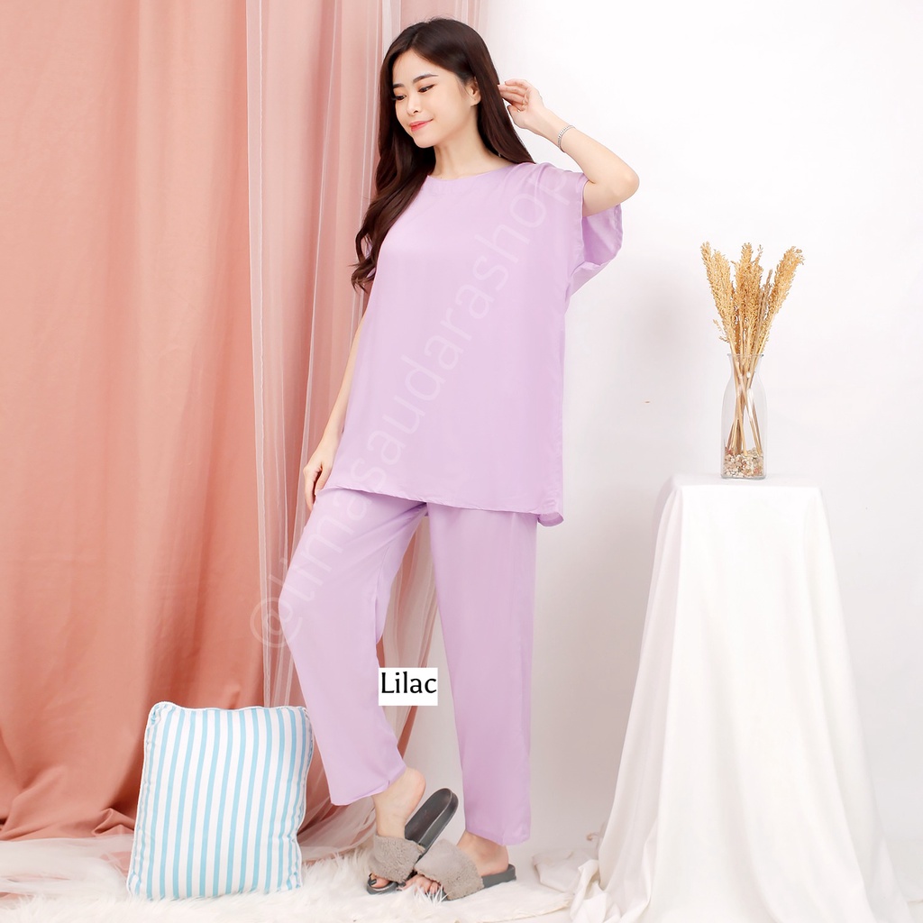 Baju Setelan Wanita, Piyama Celana Panjang Wanita bahan Rayon, Set Wanita