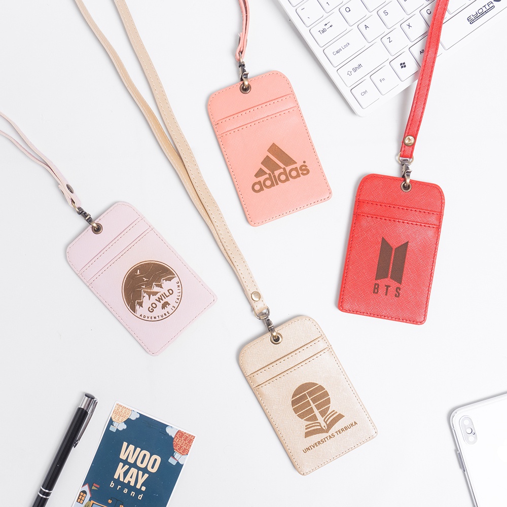 Premium Name Tag Holder/ID Card Holder/Gantungan ID Card Costum Logo &amp; Nama