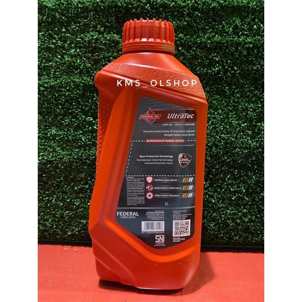 Oli Federal Ultratec 4T 20W-50 1000 ml Oli Mesin Federal Oil 1 Liter Original