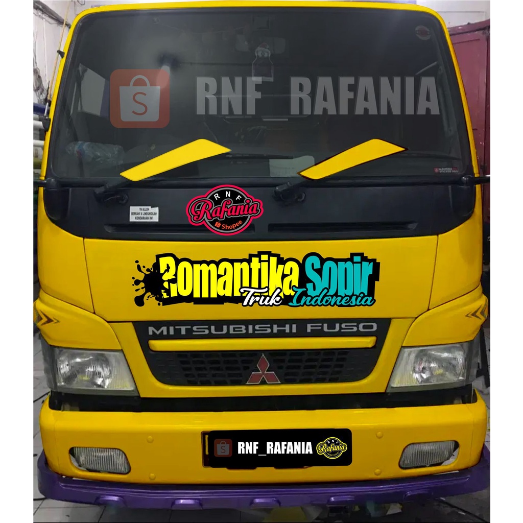 STIKER KABIN MOBIL TRUK ROMANTIKA SOPIR INDONESIA