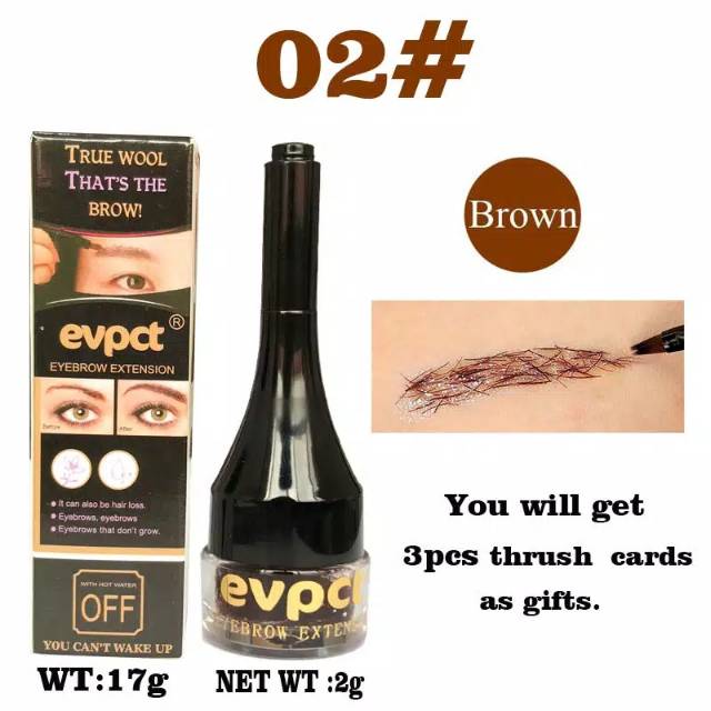 Evpct 3D Eyebrows Fiber Extension Gel Instant Waterproof