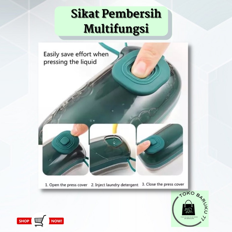 (KEYA) Sikat Pembersih Multifungsi / Sikat Baju Sikat Toilet Tempat Sabun