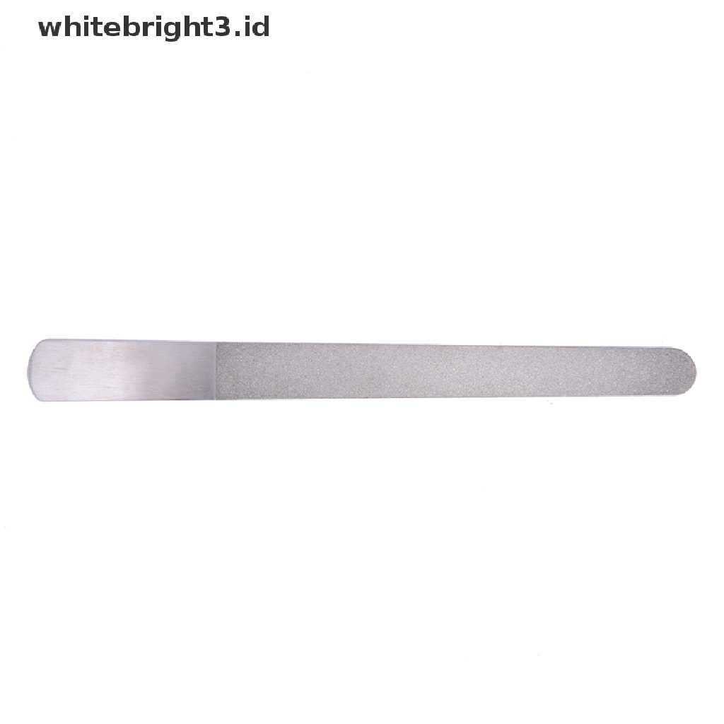 (whitebright3.id) Alat Kikir Kuku Dua Sisi Bahan Stainless Steel Untuk Manicure / Pedicure