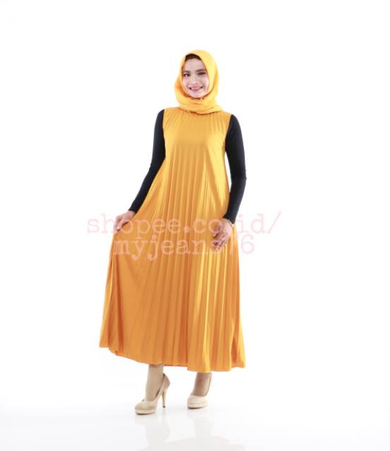 FWR - SLEEVELESS LONGDRESS / GAMIS PLISKET / DRESS PLISKET PANJANG 278