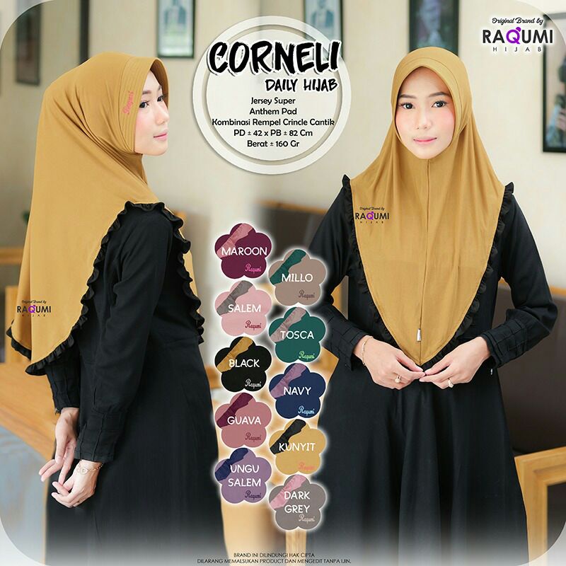Hijab Instan Corneli Original Raqumi x MNV Hijab