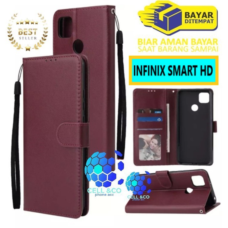 Flip cover INFINIX SMART HD Flip case buka tutup kesing hp casing flip case Premium leather wallet