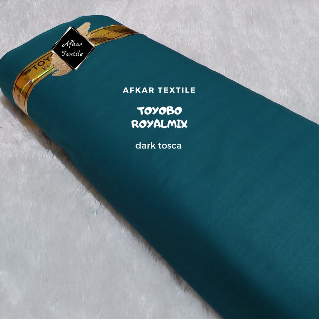 [TERMURAH] KAIN KATUN TOYOBO ROYAL MIX / Royalmix Premium Import / 100% Original Toyobo / Tidak KW-25 Dark Tosca