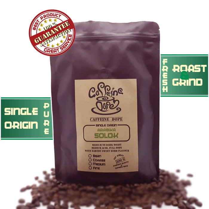 

Kopi Arabika Solok 500 Gr Single Origin - Bean/Biji & Ground/Bubuk