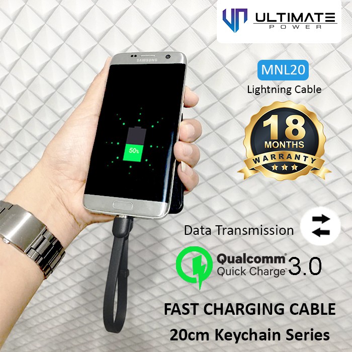 Data Cable Charging Cable Keychain Series Lightning 20CM Ultimate Power original100%