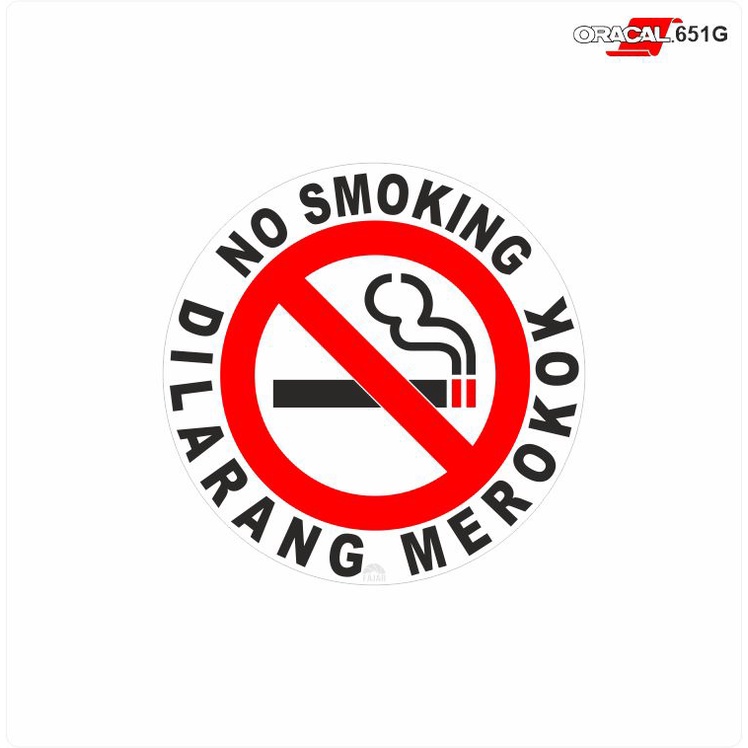 

Cutting Stiker Dilarang Merokok No Smoking