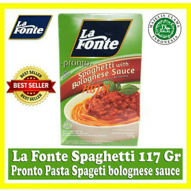 

LA FONTE SPAGHETTI WITH BOLOGNESE SAUCE 117 GR