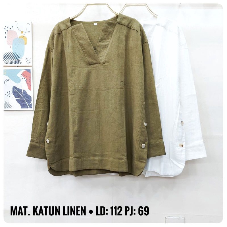 PROMO BLOUSE LINEN | LINEN BANGKOK | LINEN PREMIUM| SOFT LINEN | BLOUSE CASUAL | BLOUSE FASHION