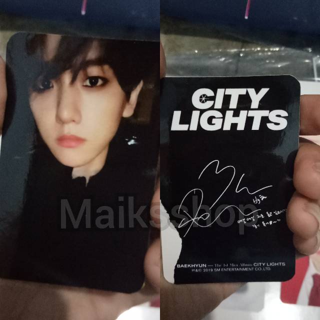 Baekhyun City Lights Photocard Kpop