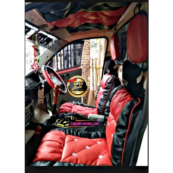 sarung jok mobil mega carry apv pick up model sofa kancing+bonus bungkus stir,sarung jok mobil pick 