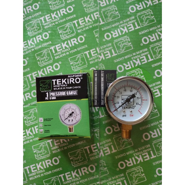 TEKIRO PRESSURE GAUGE 6 BAR PENGUKUR TEKANAN ANGIN 6 BAR MANOMETER