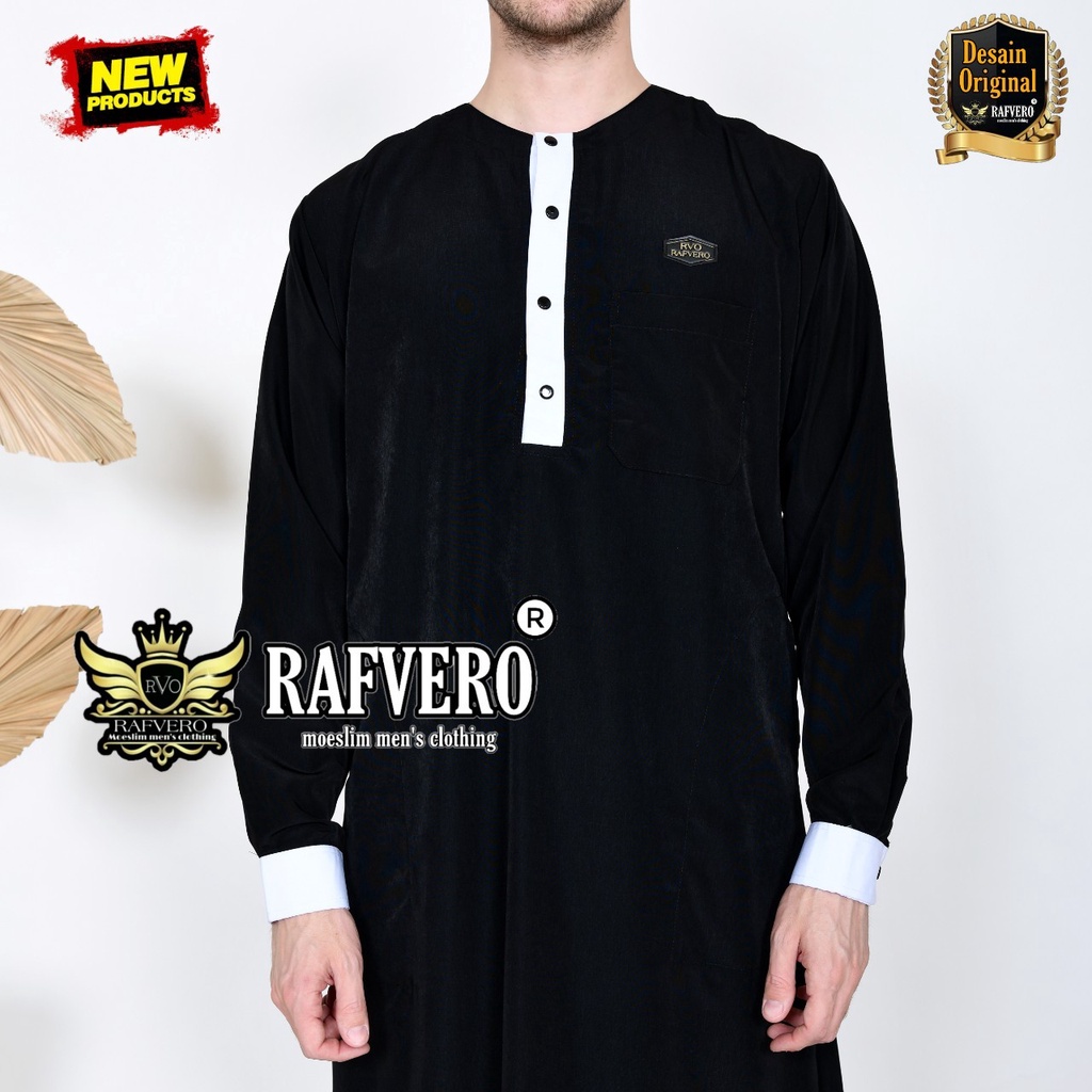 Gamis Muslim Pria Jubah Dewasa Original Rafvero Al Mannaf