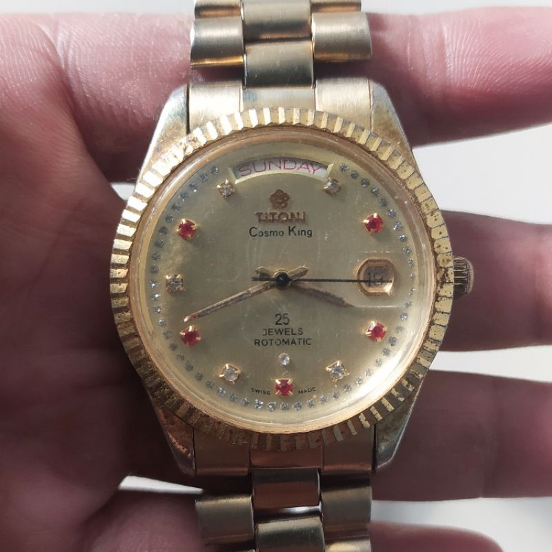 jam tangan pria Titoni cosmo king (clone miyota)