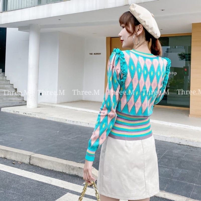 MDLV ~ S021 TRIBAL LONG SLEEVE KNIT CARDIGAN KOREA STYLE / KARDIGAN KOREA TERBARU / FASHION IMPORT