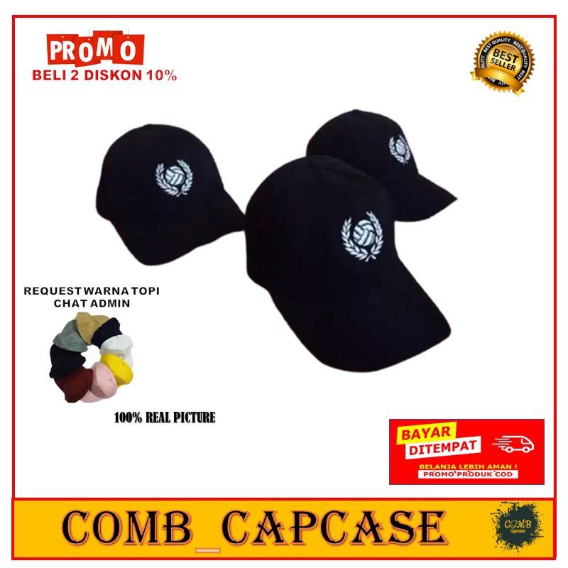 TOPI BASEBALL CAP PRIA CASUAL FOOTBALL BOLA PADI HITAM MURAH